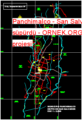 Panchimalco - San Salvador - süpürdü Autocad Çizimi