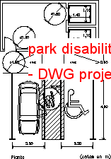 park disabilitie Autocad Çizimi