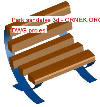Park sandalye 3d