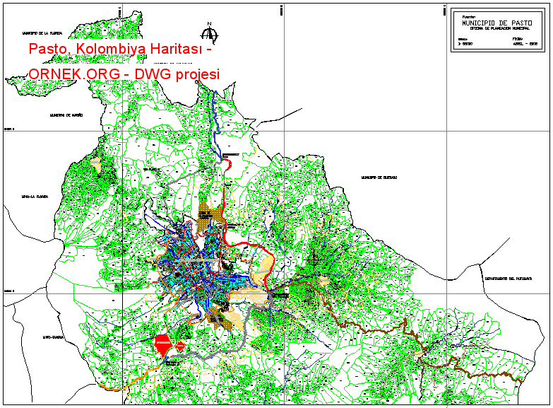Pasto, Kolombiya Haritası