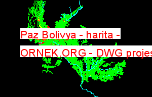 Paz Bolivya - harita Autocad Çizimi