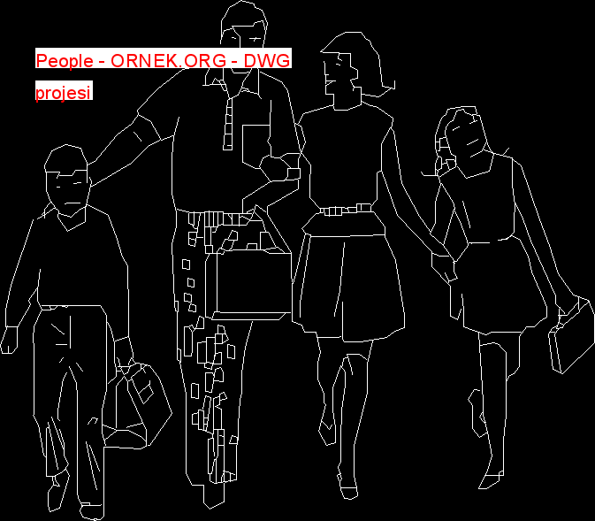 People Autocad Çizimi