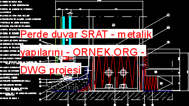 Perde duvar SRAT - metalik yapılarını Autocad Çizimi