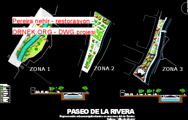 Pereira nehir - restorasyon Autocad Çizimi