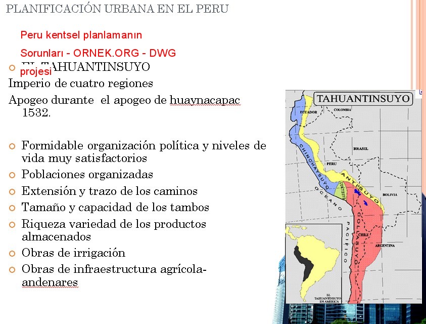 Peru kentsel planlamanın Sorunları Autocad Çizimi