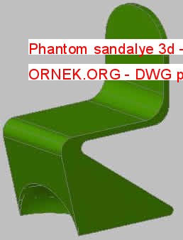 Phantom sandalye 3d Autocad Çizimi