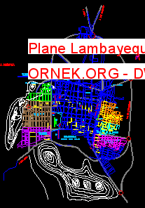 Plane Lambayeque - Peru Autocad Çizimi