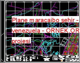 Plane maracaibo şehir - venezuela Autocad Çizimi