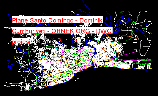 Plane Santo Domingo - Dominik Cumhuriyeti Autocad Çizimi
