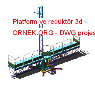Platform ve redüktör 3d Autocad Çizimi