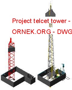 Project telcet tower Autocad Çizimi