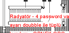 Radyatör - 4 password valf ayarı doubble ile tüplü kurulum