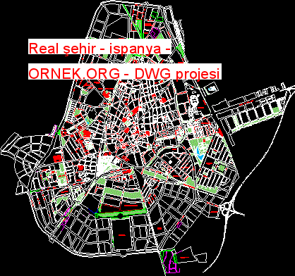 Real şehir - ispanya Autocad Çizimi