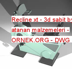 Recline xt - 3d sabit bycicle - atanan malzemeleri Autocad Çizimi