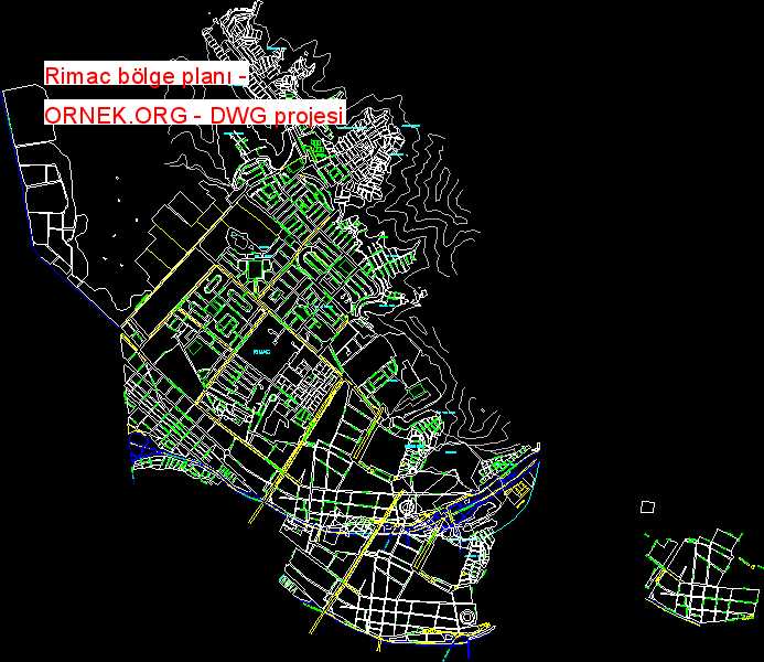 Rimac bölge planı Autocad Çizimi