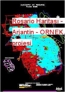 Rosario Haritası - Santa Fe - Arjantin Autocad Çizimi