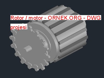 Rotor - motor Autocad Çizimi