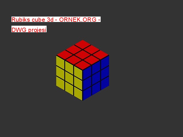 Rubiks cube 3d Autocad Çizimi