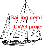 Sailling gemi 009 Autocad Çizimi