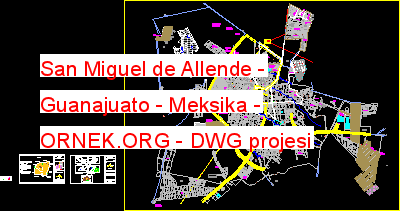 San Miguel de Allende - Guanajuato - Meksika Autocad Çizimi