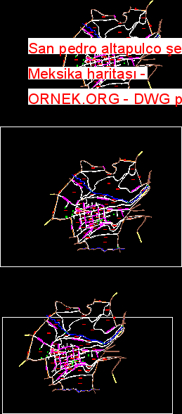 San pedro altapulco şehir , Meksika haritası Autocad Çizimi