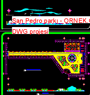 San Pedro parkı Autocad Çizimi