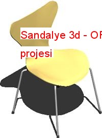 Sandalye 3d