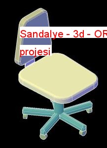 Sandalye - 3d