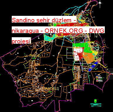 Sandino şehir düzlem - nikaragua