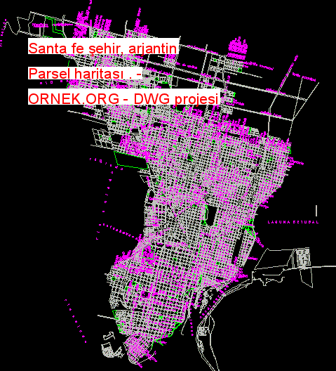 Santa fe şehir, arjantin Parsel haritası .