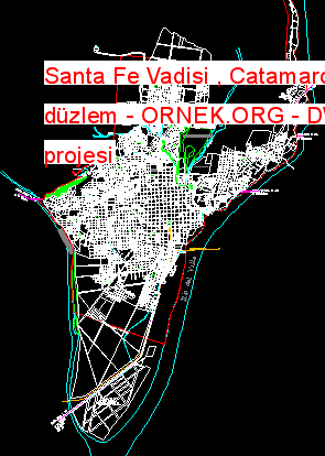 Santa Fe Vadisi , Catamarca - düzlem Autocad Çizimi