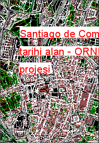 Santiago de Compostela - tarihi alan Autocad Çizimi