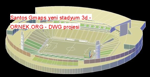 Santos Gmaps yeni stadyum 3d