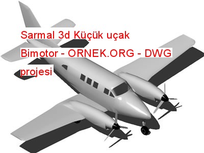 Sarmal 3d Küçük uçak Bimotor