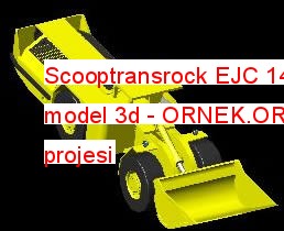 Scooptransrock EJC 145 d - model 3d Autocad Çizimi