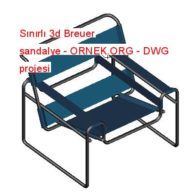 Sınırlı 3d Breuer sandalye Autocad Çizimi
