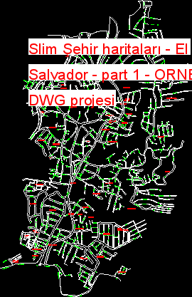 Slim Şehir haritaları - El Salvador - part 1 Autocad Çizimi