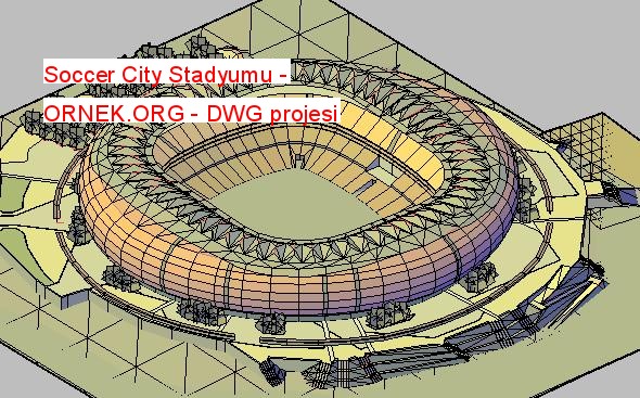 Soccer City Stadyumu Autocad Çizimi