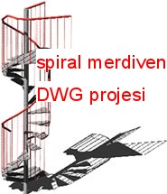 spiral merdiven Autocad Çizimi