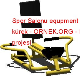Spor Salonu equpment 3d - kürek Autocad Çizimi