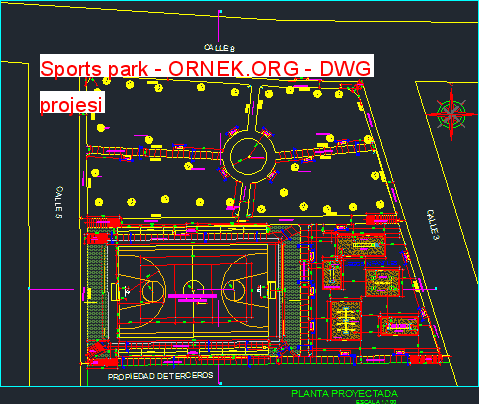 Sports park Autocad Çizimi