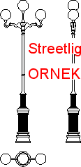 Streetlight 3 lambalar Autocad Çizimi