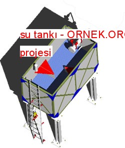 su tankı Autocad Çizimi
