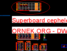 Superboard cepheler Autocad Çizimi