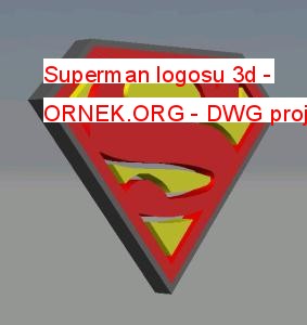 Superman logosu 3d Autocad Çizimi