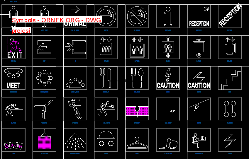 Symbols Autocad Çizimi