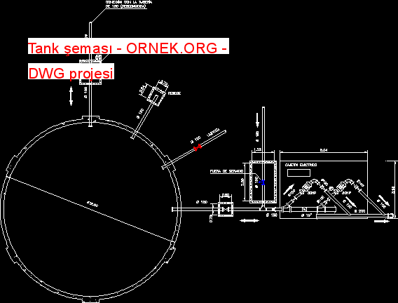 Tank şeması Autocad Çizimi