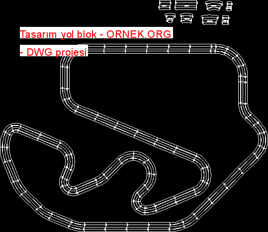 Tasarım yol blok Autocad Çizimi