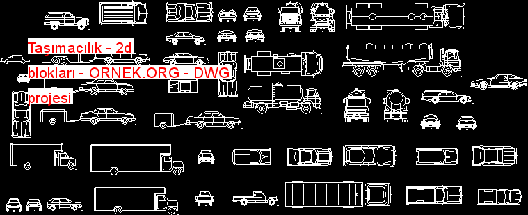 Taşımacılık - 2d blokları Autocad Çizimi