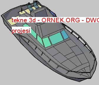 tekne 3d Autocad Çizimi